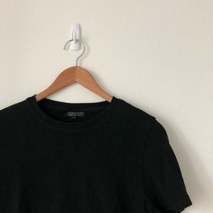 Topshop black crop tee
